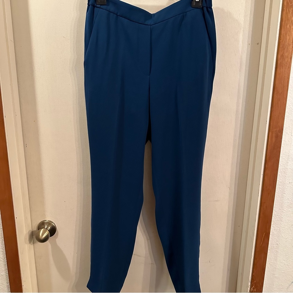 Women’s J Crew Elastic Waist Blue Size 6 Preowned , Great Computer